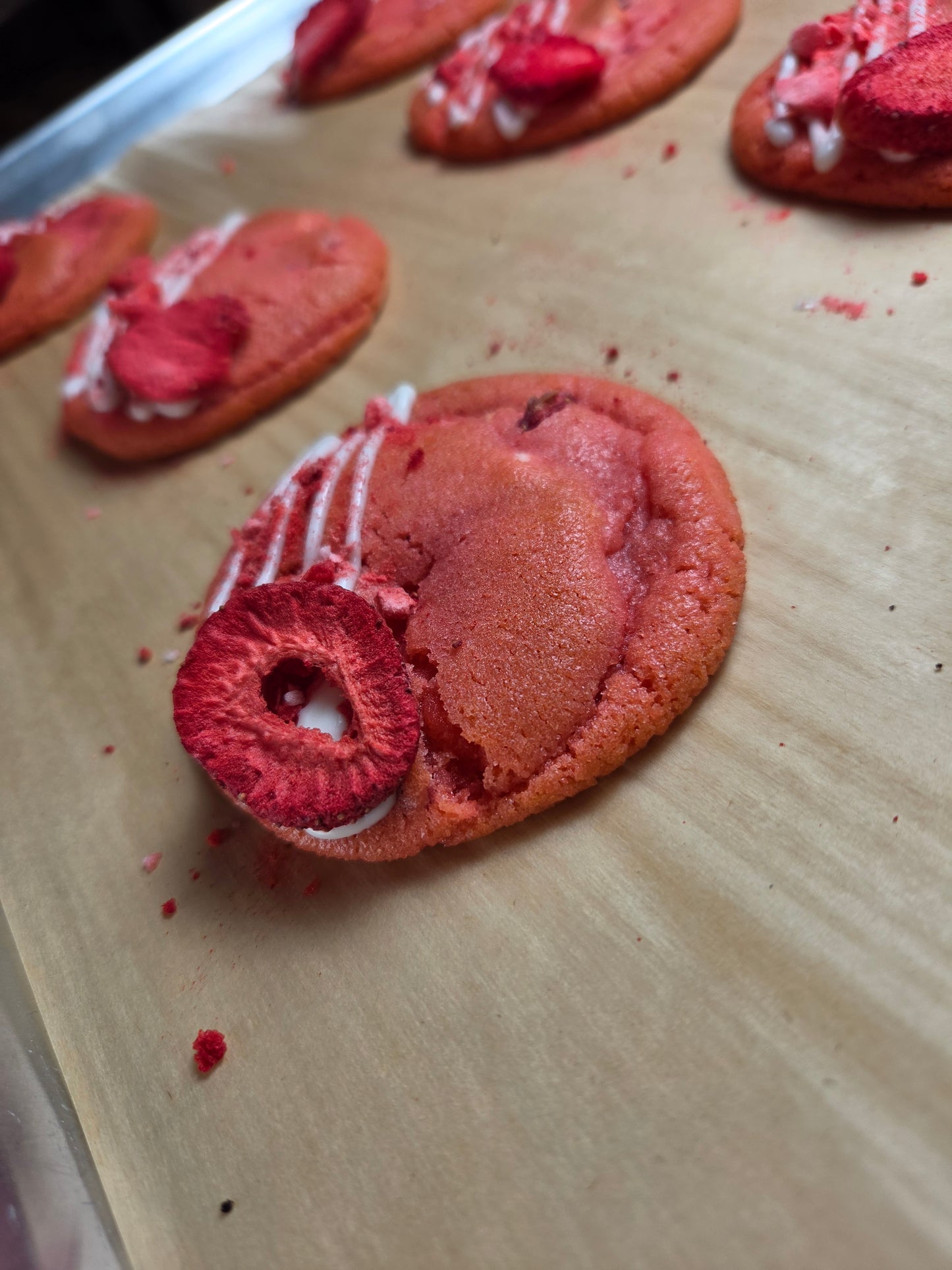 Strawberry Cream Cake Cookie Recipe | Soft, Fruity & Bakery-Style (Recipe PDF)