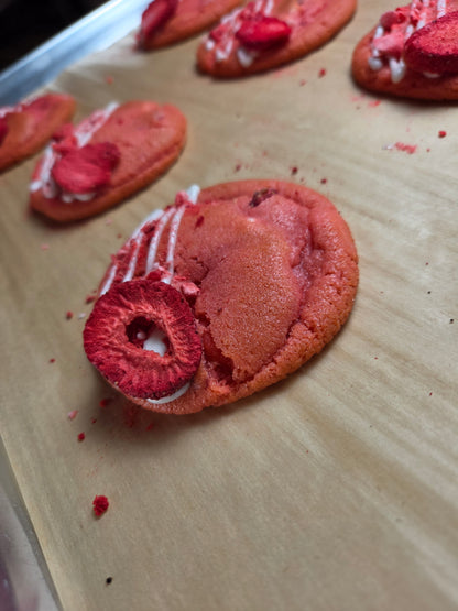 Strawberry Cream Cake Cookie Recipe | Soft, Fruity & Bakery-Style (Recipe PDF)
