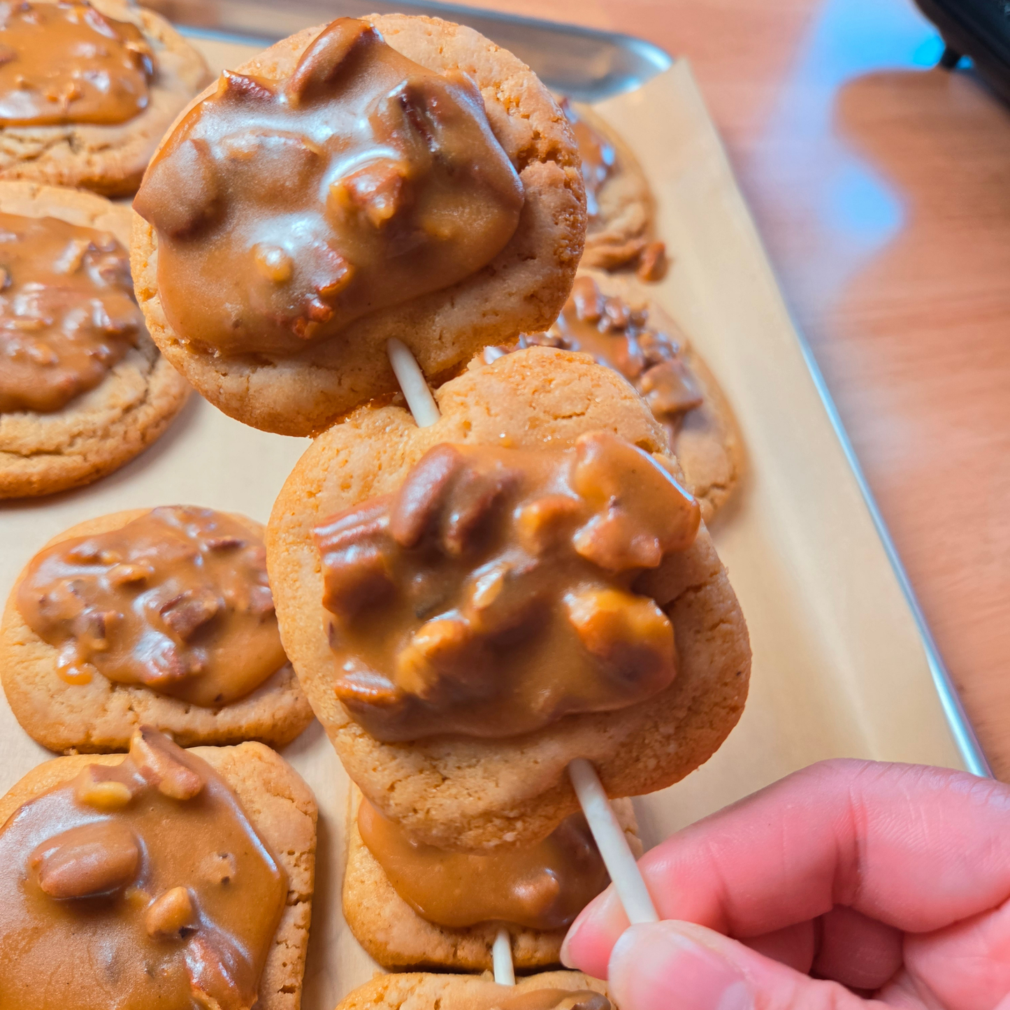 Beignet Praline Cookie Lollipop